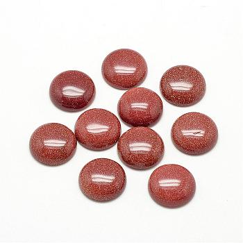 Synthetic Goldstone Cabochons, Half Round/Dome, 8x4mm
