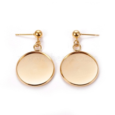 Golden Stainless Steel Stud Earrings