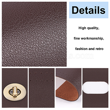 Elite 4Pcs 4 Colors PU Imitation Leather Sew on Bag Covers(FIND-PH0006-36)-3