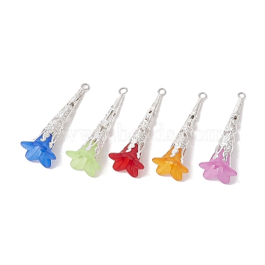 Mixed Color Flower Acrylic Pendants