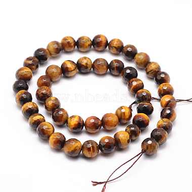 Natural Tiger Eye Beads Strands(G-F260-02-14mm)-2