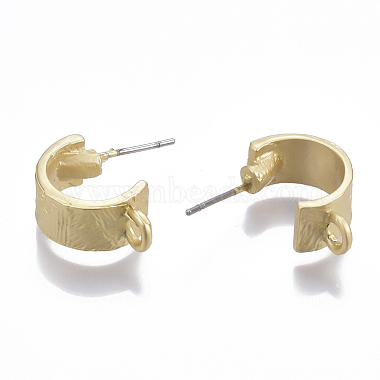 Smooth Surface Alloy Stud Earring Findings(PALLOY-T064-19MG)-2