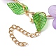 Acrylic Flower & Glass Pearl Charm Bracelets(BJEW-JB10054-03)-4