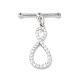 Brass Micro Pave Clear Cubic Zirconia Toggle Clasps(KK-P234-66P)-4