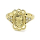 Brass with Cubic Zirconia Open Cuff Ring(RJEW-B051-55G)-2