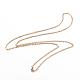 304 Stainless Steel Cable Chain Necklaces(NJEW-P147-07G)-1