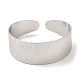 bracelets manchette texturés en acier inoxydable anti-ternissement 304 pour femmes(BJEW-L682-016P)-1