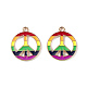 Rainbow Color Pride Alloy Enamel Pendants(ENAM-K067-20)-1