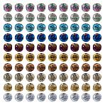100Pcs 10 Colors Electroplated Natural Lava Rock Beads Strands, Round, Mixed Color, 6mm, Hole: 1.2mm, 10pcs/colo(G-PJ0001-03C)