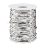 Polyester Thread, Satin Rattail Cord, Gray, 1.5mm, about 100m/roll(OCOR-TAC0005-02C)