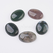 Natural Indian Agate Flat Back Cabochons, Oval, 25x18x7~7.5mm(G-G741-18x25mm-03)