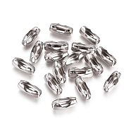 Stainless Steel Ball Chain Connectors, Stainless Steel Color, 15x6mm, Hole: 4x2mm, Fit for 5mm ball chain(X-STAS-L019C-P)