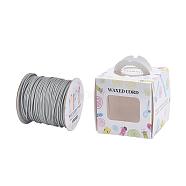 Eco-Friendly Korean Waxed Polyester Cord, Light Grey, 0.5mm, about 200yards/roll(600 feet/roll)(182.88m/roll)(YC-JP0002-0.5mm-1128)