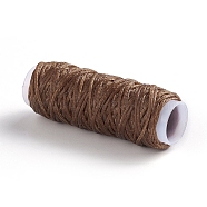 Waxed Polyester Cord, for Jewelry Making, Sienna, 0.8mm, about 30m/roll(YC-WH0007-03B-33)