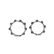 Stainless Steel Skull Link Chain Bracelet for Men, Stainless Steel Color, 8-5/8 inch(22cm)(WG46316-02)