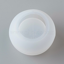 DIY Pen Container Storage Silicone Molds, Resin Casting Molds, For UV Resin, Epoxy Resin Jewelry Making, Rondelle, White, 74x51.5mm, Inner Diameter: about 45mm(AJEW-D046-11A)