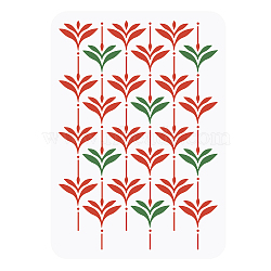 Large Plastic Reusable Drawing Painting Stencils Templates, for Painting on Scrapbook Fabric Tiles Floor Furniture Wood, Rectangle, Leaf Pattern, 297x210mm(DIY-WH0202-517)