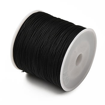 90M Nylon Thread for Chinese Knot Cord Making, Black, 1mm, about 98.43 Yards(90m)/Roll