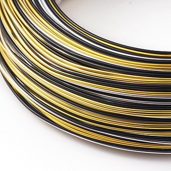 Round Aluminum Wire, Colorful, 18 Gauge, 1mm, about 93.6m/roll