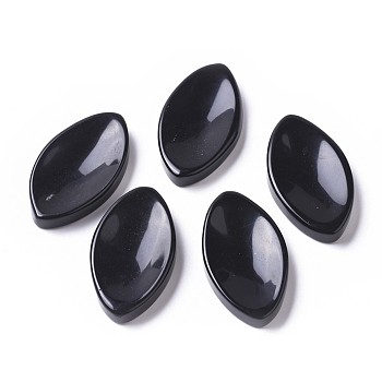 Natural Obsidian Massager, Worry Stone for Anxiety Therapy, Horse Eye, 48x27x8mm