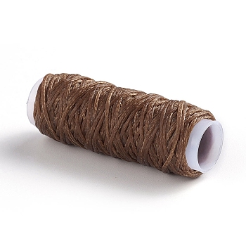 Waxed Polyester Cord, for Jewelry Making, Sienna, 0.8mm, about 30m/roll
