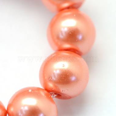 Backen gemalt pearlized Glasperlen runden Perle Stränge(X-HY-Q003-6mm-77)-3