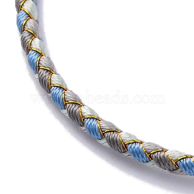 Polyester Cord Braided Bracelet Makings(MAK-Z003-01G-17)-2