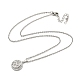 Brass Micro Pave Clear Zirconia Pendant Necklace for Women(NJEW-B100-05P)-2