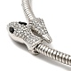 Alloy Round Snake Chain Necklaces(NJEW-Z020-02P)-4
