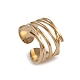 Ion Plating(IP) 304 Stainless Steel Hollow Out Open Cuff Rings for Women(RJEW-G285-20G)-1