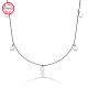 925 Sterling Silver Flat Round Pendant Necklaces for Women(NW7727-3)-1