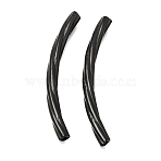 304 Stainless Steel Tube Beads, Black, 47x4x4mm, Hole: 2x2mm(STAS-D391-07EB)