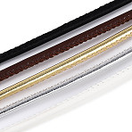 5M 5 Colors Round PU Leather Cord, Leather Jewelry Cord, Jewelry DIY Making Cord, Mixed Color, 3mm, about 1.09 yards(1m)/color(LC-N006-02A)