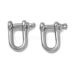 304 Stainless Steel Ring Clip Buckles for Bag Chain Strap, Bag Chain Shorten Clasp, Broken Chain Link Repair Connector, Stainless Steel Color, 26x23.5x4~8.5mm, Hole: 2.5mm, Inner Diameter: 16x8.5mm(STAS-C165-02A-P)