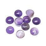 Natural Amethyst Cabochons, Half Round, 8x3~4.5mm(G-G788-B-07)