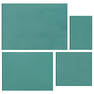 4Pcs 4 Style Synthetic Rubber Sheets, for Engraving Beginners, Block Printing, Printmaking, Rectangle, Sea Green, 10~30x15~22x0.3cm, 1pc/style(TOOL-GL0001-07)