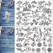 A4 Bohemian Style Water Soluble Fabric, Wash Away Embroidery Stabilizer, Flower, 297x210mm, 2 sheets/set(PW-WG45188-03)