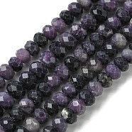 Natural Sugilite Beads Strands, Faceted, Rondelle, 5~5.5x3.5~4.5mm, Hole: 0.8mm, about 107pcs/strand, 15.59''(39.6cm)(G-A092-G04-01)