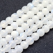 Natural Rainbow Moonstone Beads Strands, Grade AB+, Round, 6mm, Hole: 1mm, about 67pcs/strand, 15.7 inch(40cm)(G-P342-02B-6mm-AB+)