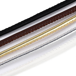 5M 5 Colors Round PU Leather Cord, Leather Jewelry Cord, Jewelry DIY Making Cord, Mixed Color, 3mm, about 1.09 yards(1m)/color(LC-N006-02A)