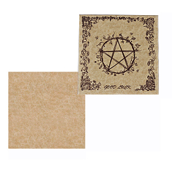 Pentagram Pattern Tarot Card Theme Paper Greeting Card, Sky Pad for Divination, Square, 76.2x76.2mm, 12 sheets/bag(WICR-PW0008-06B)