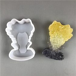 DIY Silicone Molds, Resin Casting Molds, For UV Resin, Epoxy Resin Jewelry Making, Human, White, 10x7x2.6cm, Inner Diameter: 9.4x6.5cm(DIY-H154-07L)