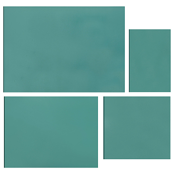 4Pcs 4 Style Synthetic Rubber Sheets, for Engraving Beginners, Block Printing, Printmaking, Rectangle, Sea Green, 10~30x15~22x0.3cm, 1pc/style