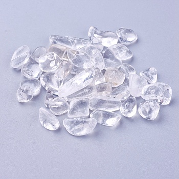 Natural Quartz Crystal Beads, Rock Crystal Beads, Undrilled/No Hole, Chips, 11~20x7~9x5~5.5mm, about 100g/bag