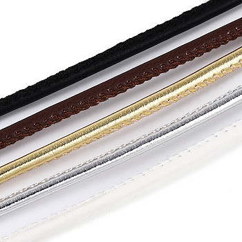 5M 5 Colors Round PU Leather Cord, Leather Jewelry Cord, Jewelry DIY Making Cord, Mixed Color, 3mm, about 1.09 yards(1m)/color