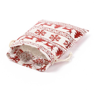 Christmas Theme Cotton Fabric Cloth Bag(ABAG-H104-B12)-3