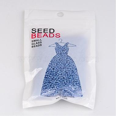 DIY Craft Beads 12/0 Opaque Colors Lustered Round Glass Seed Beads(X-SEED-A012-2mm-123B)-3