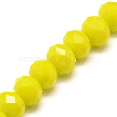 Opaque Solid Color Crystal Glass Rondelle Beads Strands(EGLA-F049A-06)-2