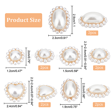 10Pcs 5 Style ABS Plastic Imitation Pearl Pendants(FIND-NB0002-48)-2