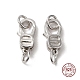 Rhodium Plated 925 Sterling Silver Lobster Claw Clasps(STER-D006-23P)-1